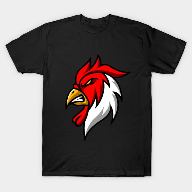 Angry Rooster T-Shirt by Wavey's